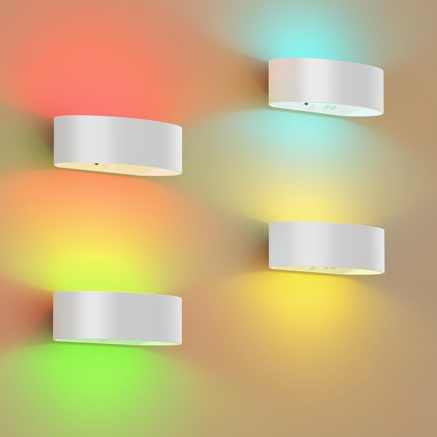 Fulnix motion sensor wall light front view, sleek modern design for spaces