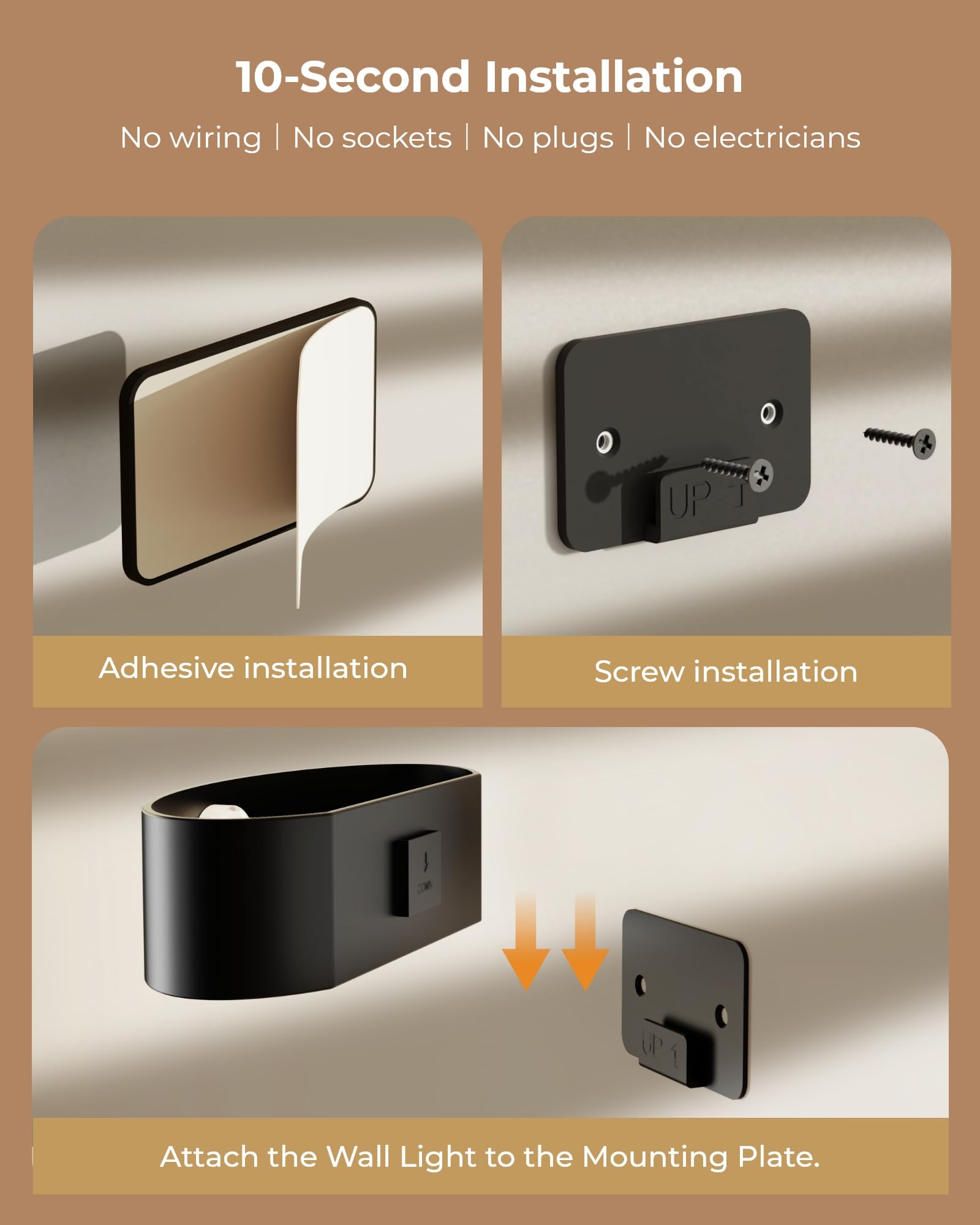 FULNIX night-mode sensor lights dimly in darkness for safety