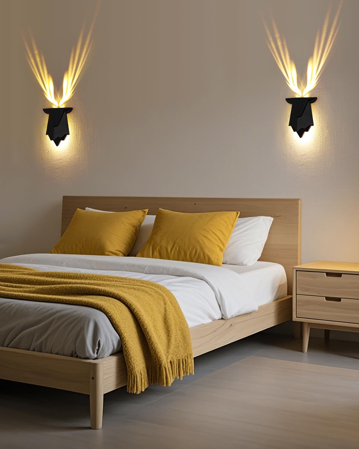 Fuloon Antler Battery Light with adhesive strips for easy wall mounting.