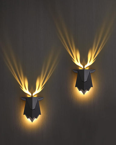 Fuloon Antler Night Light remote control creates cozy bedroom ambiance.
