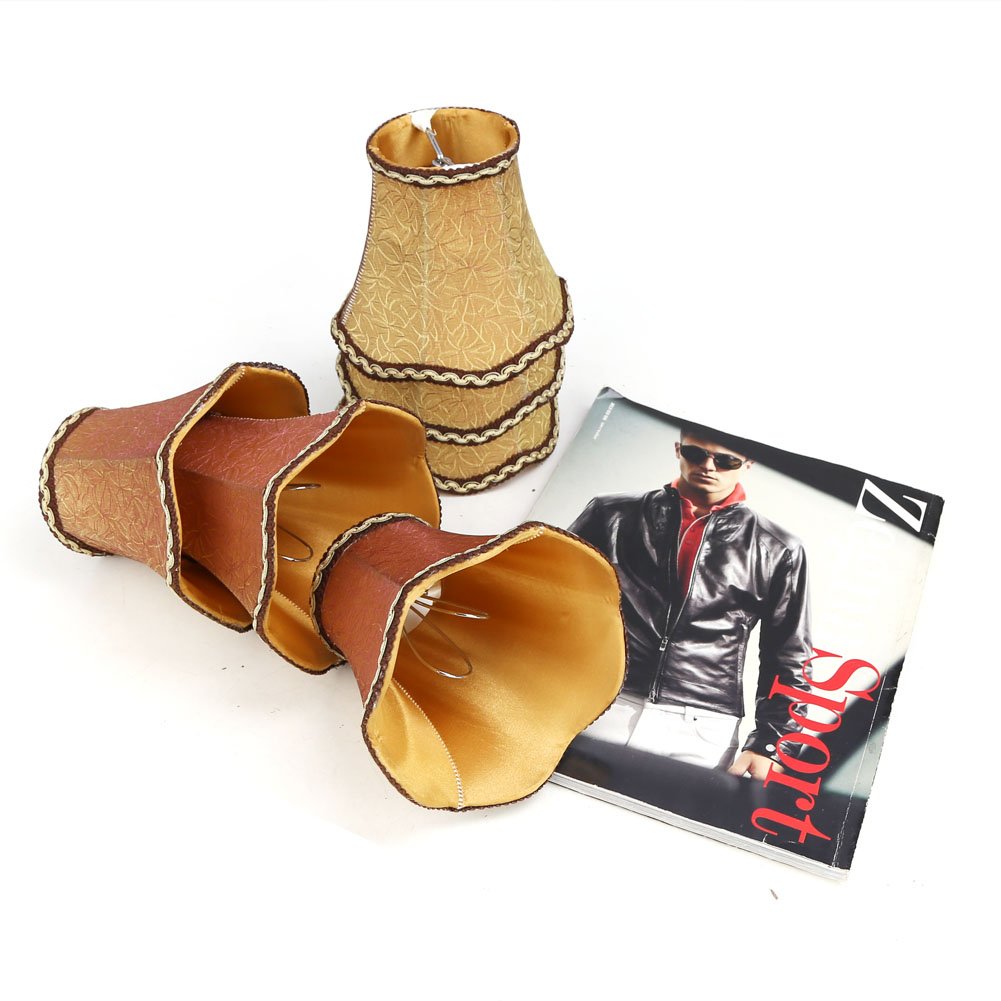 Fuloon rustic European French Country style shade in coffee, six-pack for coordinated decor.