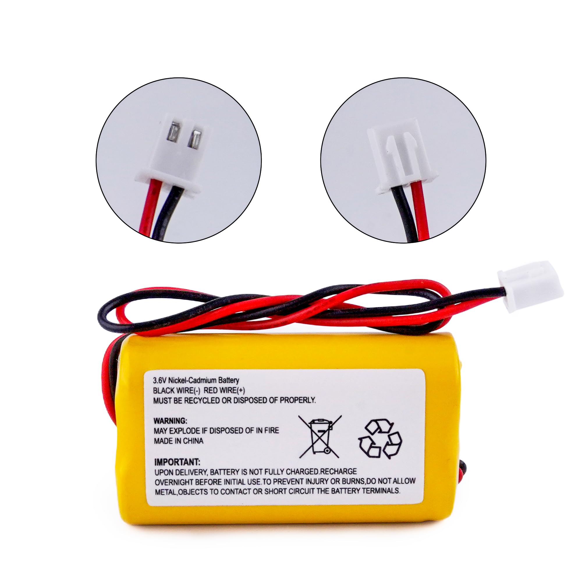 Fulpower long life 900mAh battery powering emergency lights.