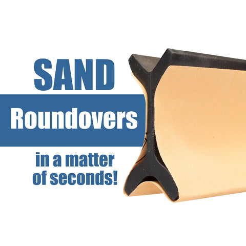 Fulton 21 Profile Sander curved block aids inside corner detailing.