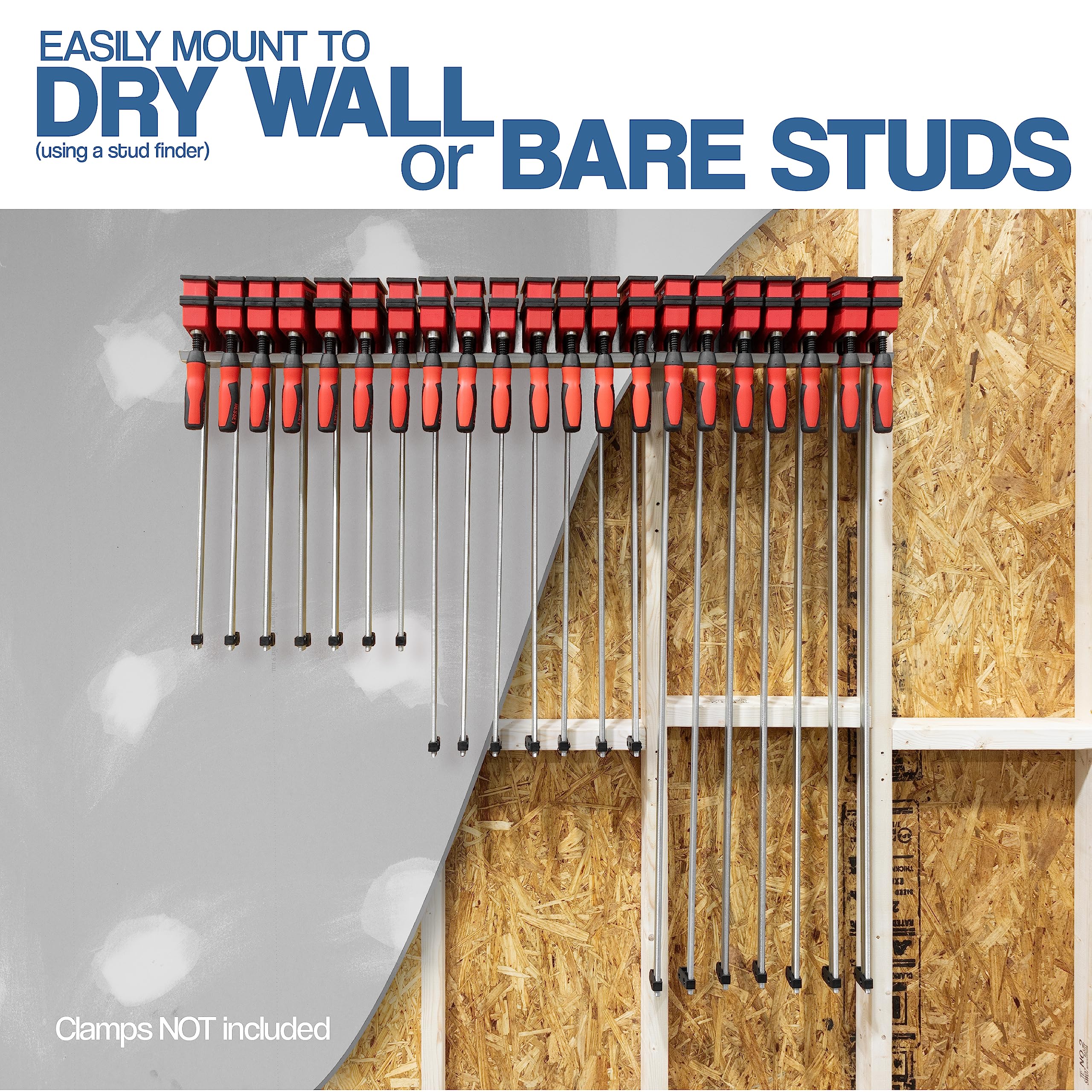 Fulton Bar/Parallel Clamp Rack demonstrating versatile storage and layout options