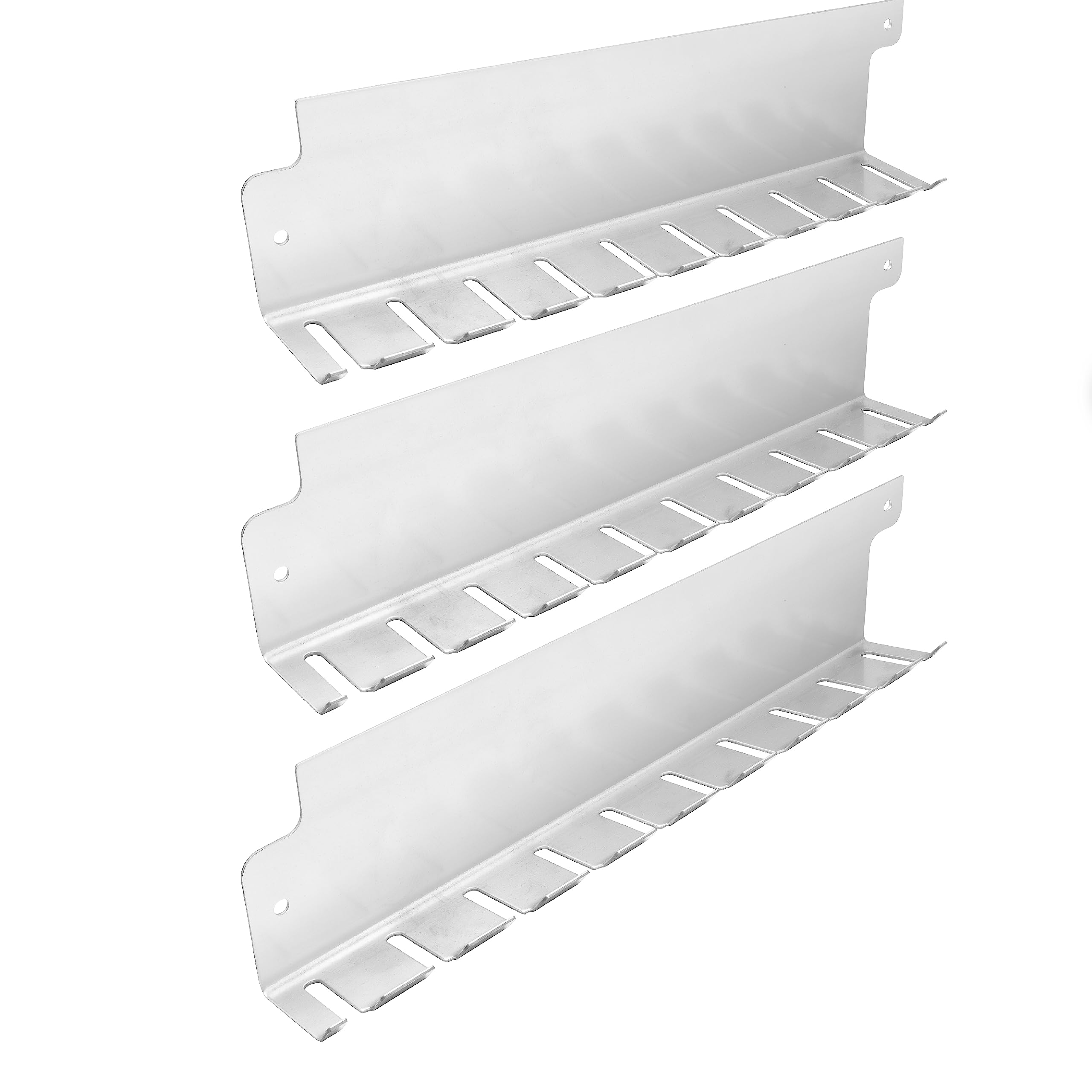 Fulton F-Clamp Modular Rack front view showing three aligned racks for space saving in the workshop.