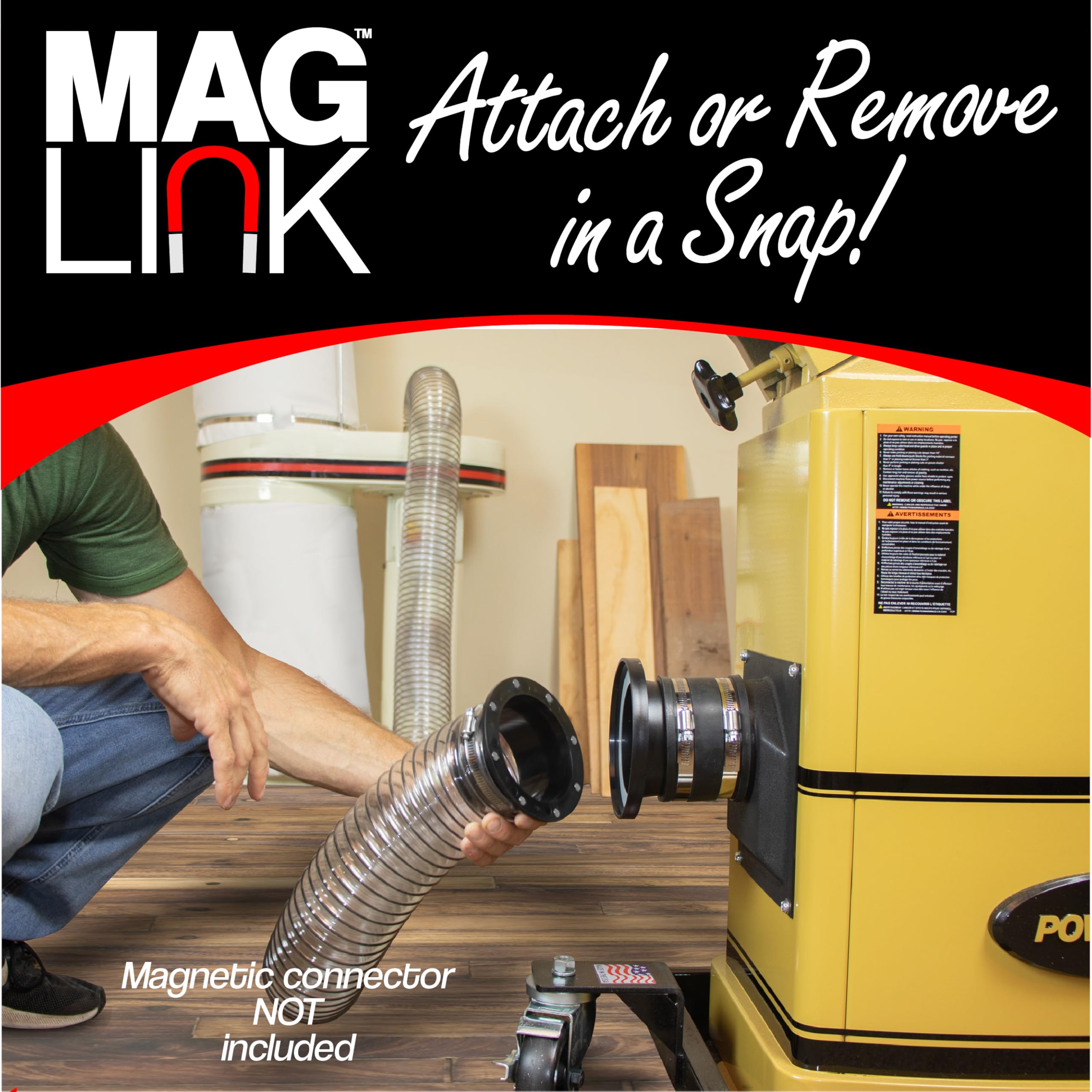 Fulton MagLink 4-inch hose clamp securing the setup