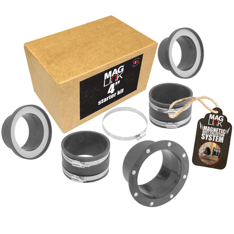 Fulton MagLink starter kit quick-connect for fast 4-inch hose swaps in workshop