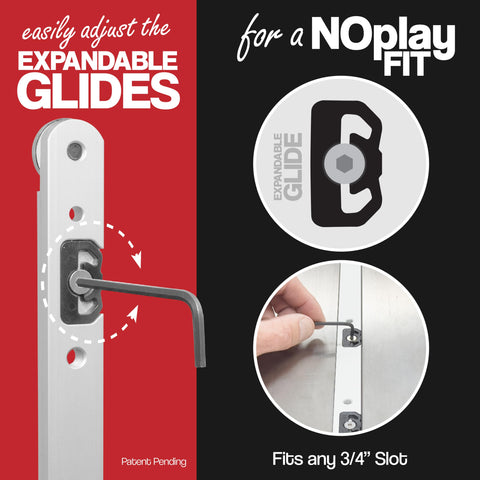 Fulton NoPlay miter bar aluminum-construction for durable, warp-free guidance.