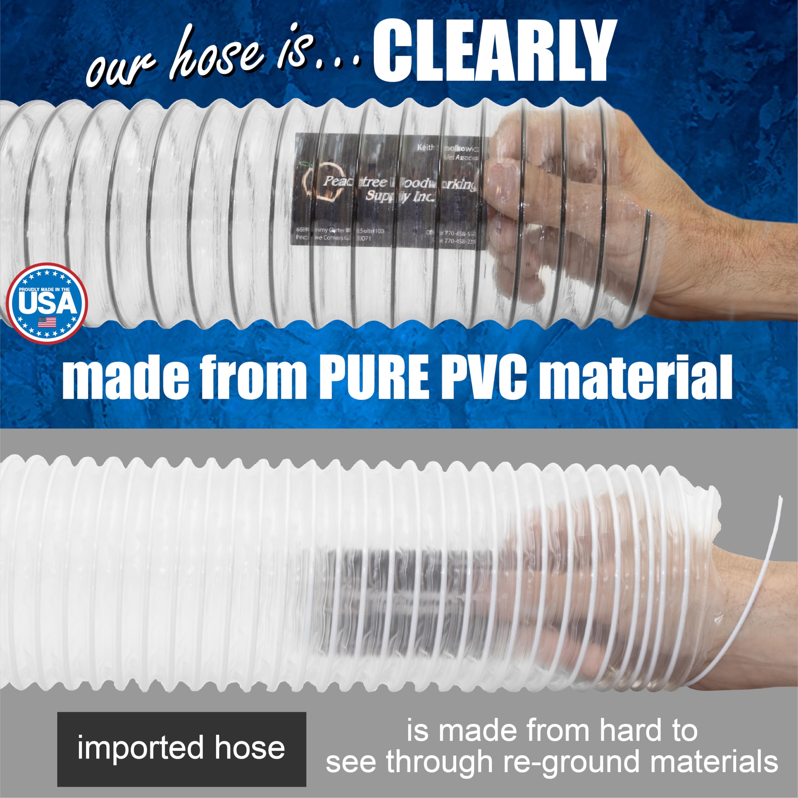 Fulton hose features embedded steel coils for lasting durability.