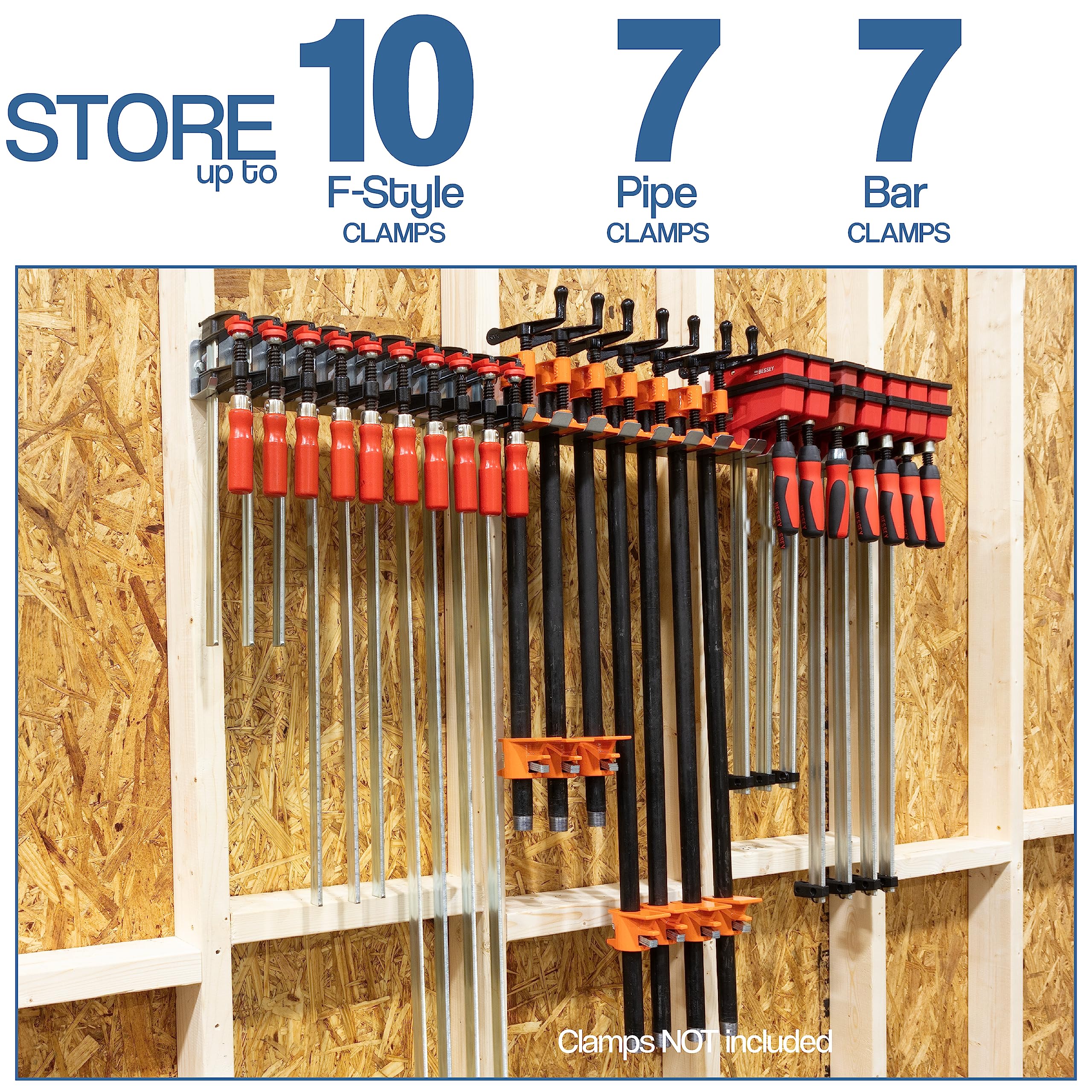 Fulton three-rack-pack displays all-racks together for versatile wall storage.