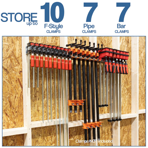 Fulton three-rack-pack displays all-racks together for versatile wall storage.