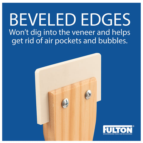 Fulton Veneer Scraper shows hardwood handle for comfortable grip