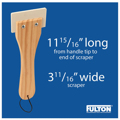 Fulton Veneer Scraper rigid plastic body provides stable scraping