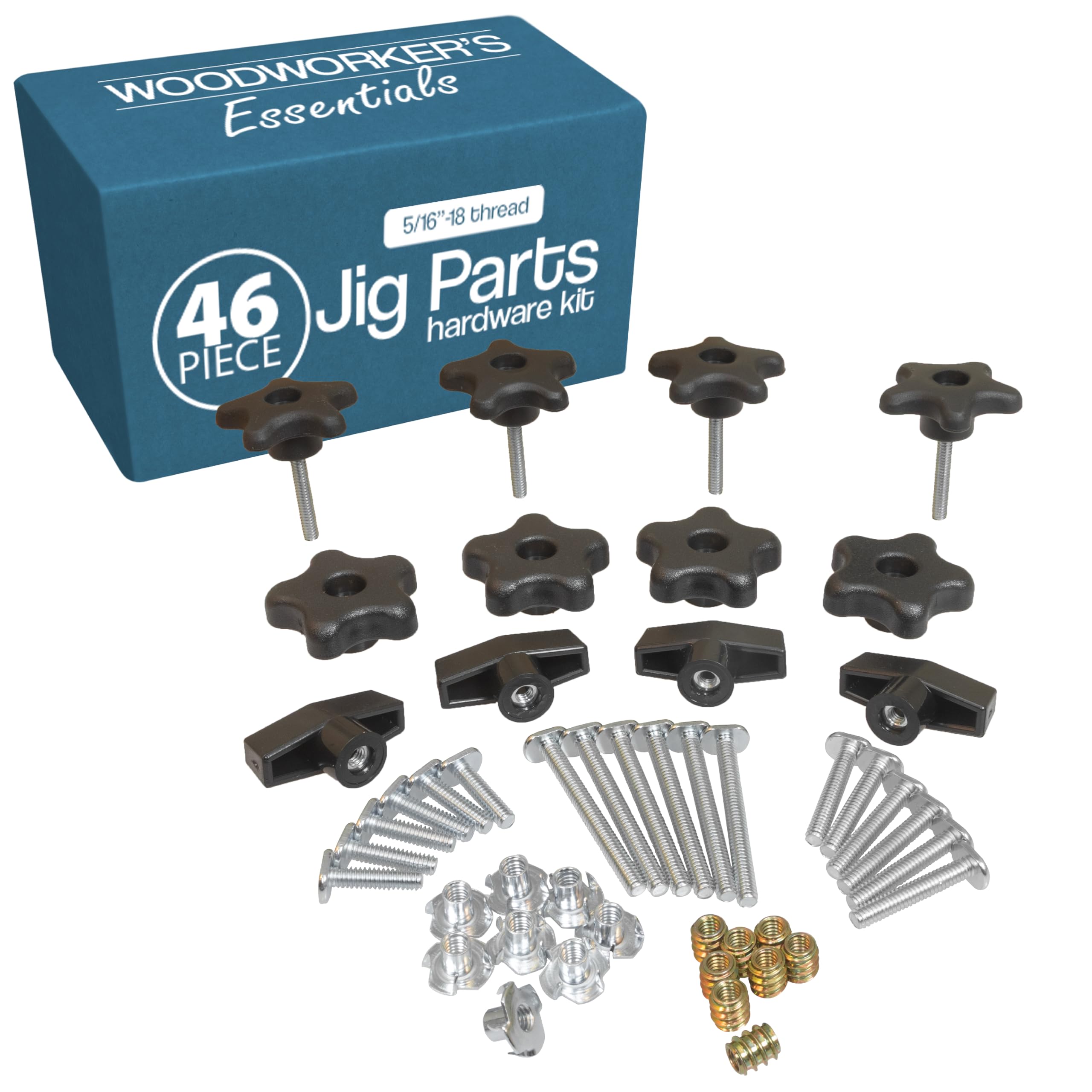 Fulton Woodworking Tools 46-piece kit assembly for custom jigs and fixtures.