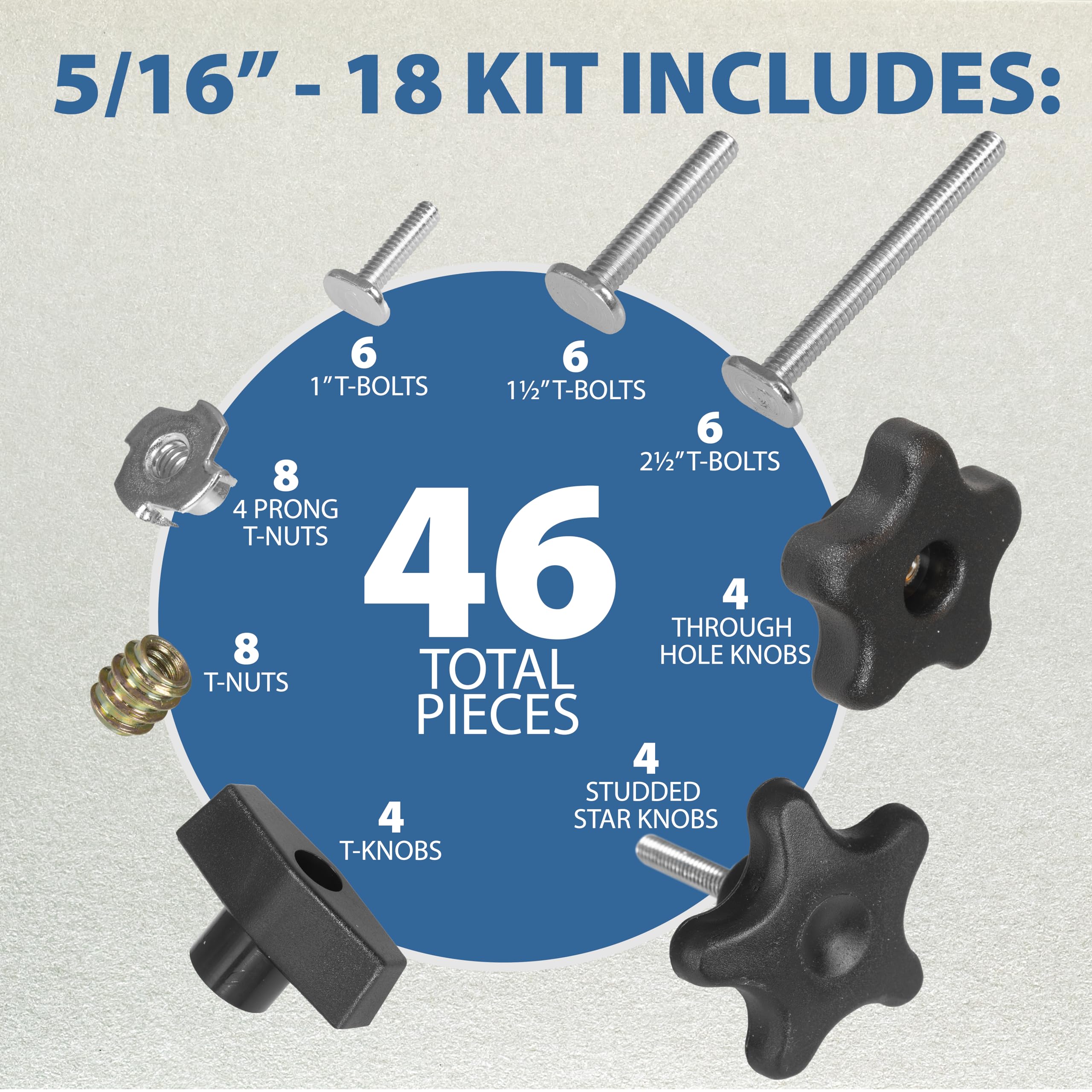 Fulton Woodworking Tools durable build, long-lasting t slot hardware.