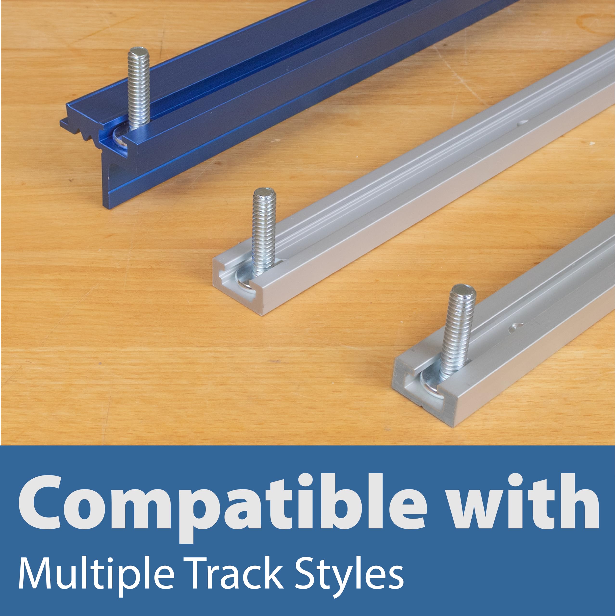Fulton Woodworking Tools T bolts in pack, ideal for quick T-track setup.