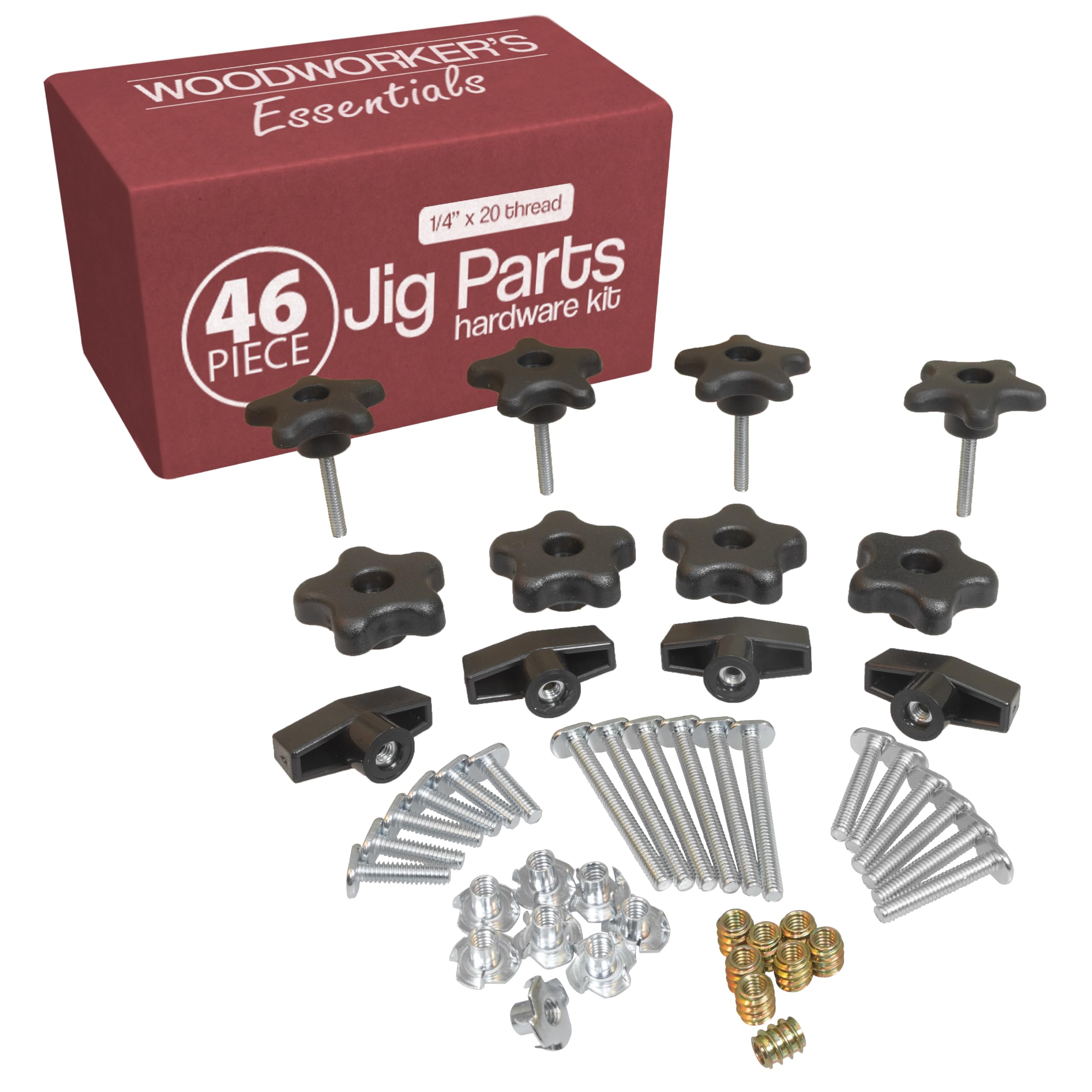 Fulton Woodworking Tools t track bolts kit 1-4-20 for quick jig customization