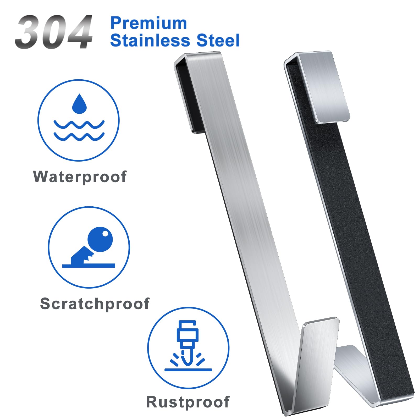 FUMAX over-the-door design fits frameless doors for easy bathroom upgrade.
