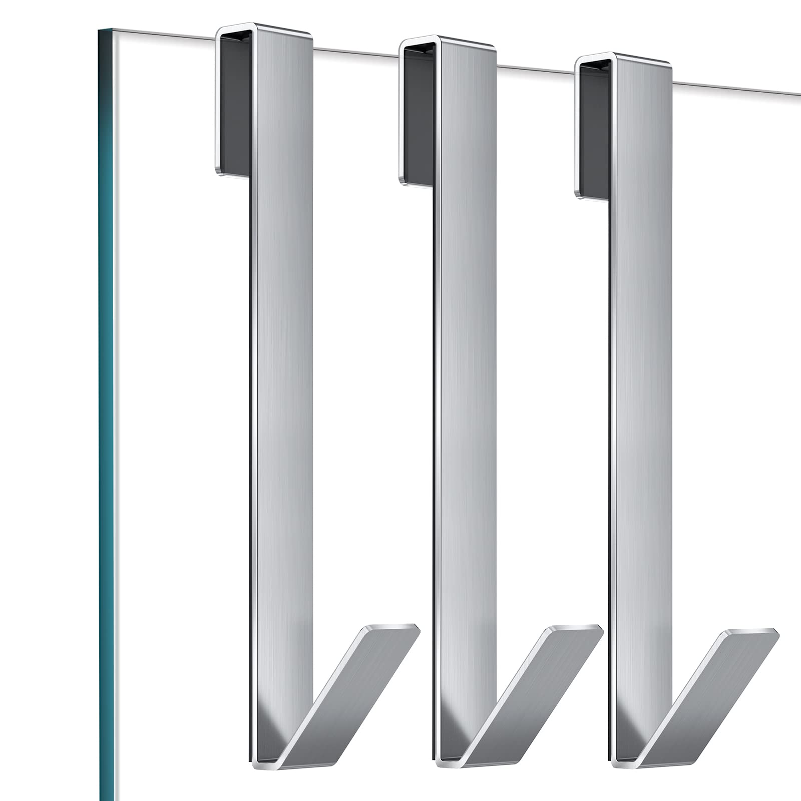 FUMAX 10-inch extension hook for towels on frameless glass.