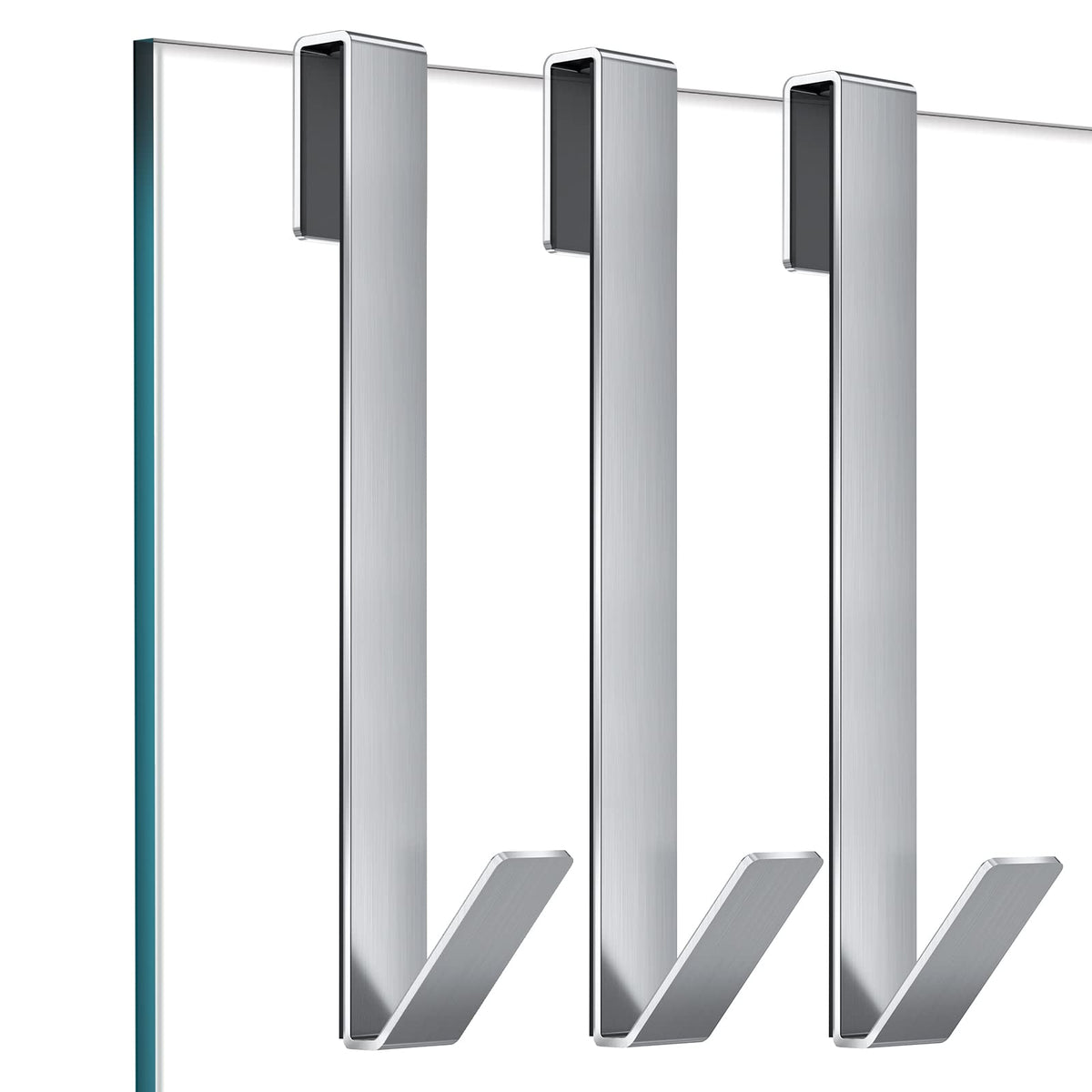 FUMAX 10-inch extension hook for towels on frameless glass.