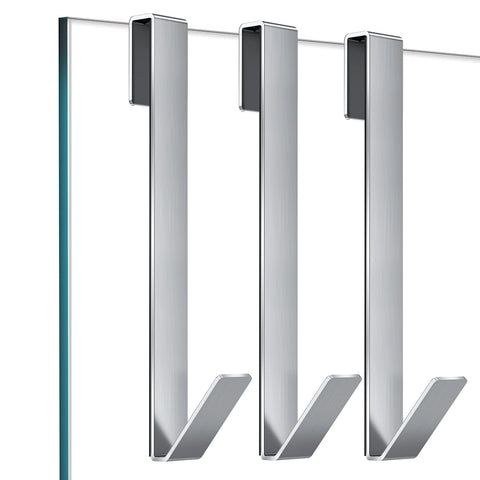 FUMAX 10-inch extension hook for towels on frameless glass.