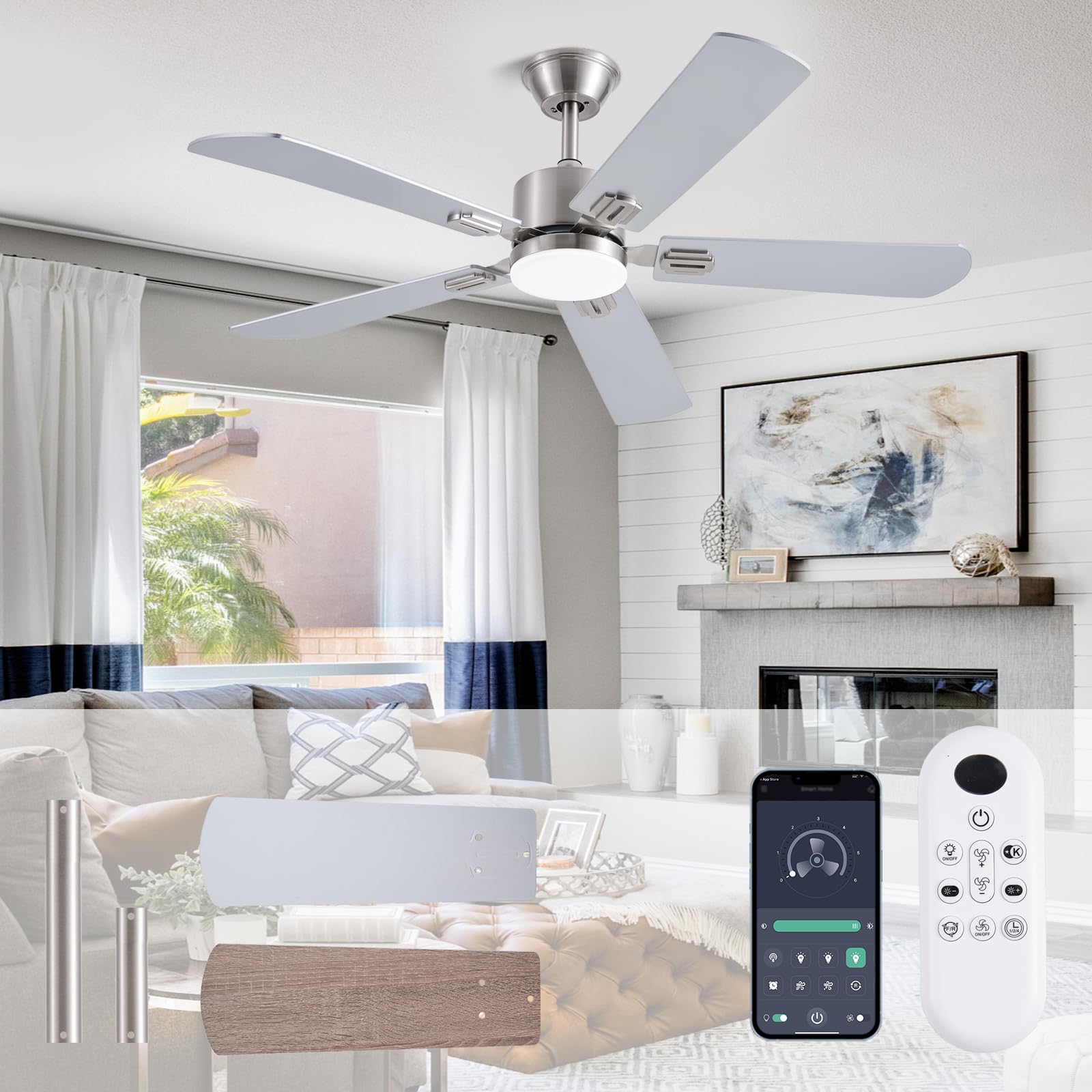 FUMLTP energy-saving DC motor reduces consumption while delivering stable airflow.