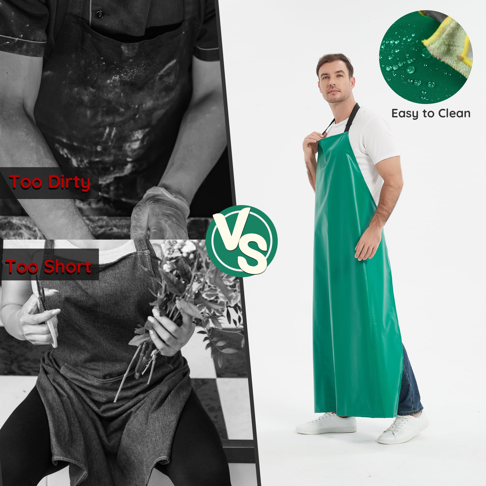 FunChaos thicker rubber apron delivers durable protection for heavy-duty tasks.