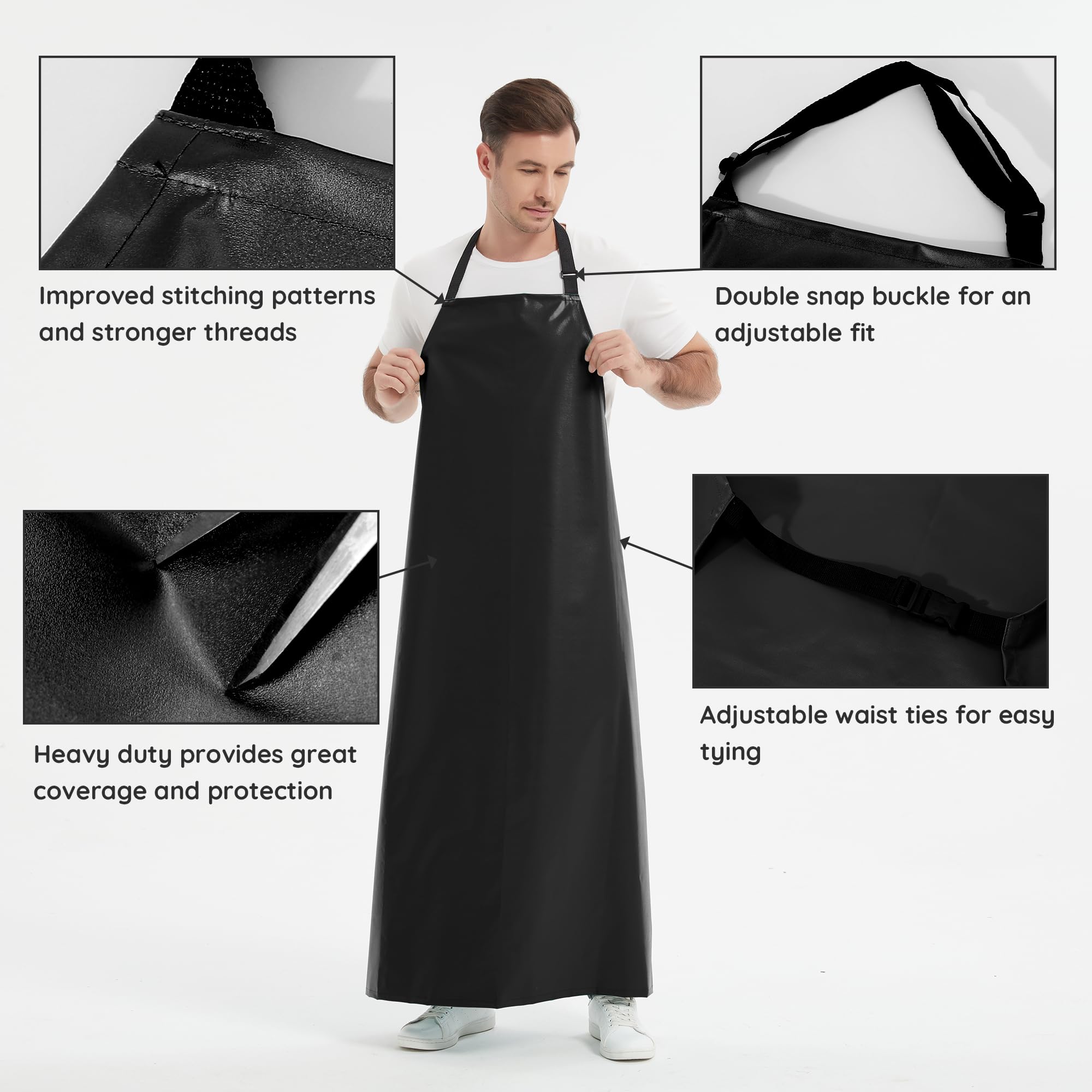 FunChaos thicker rubber apron water and oil resistance keeps you dry