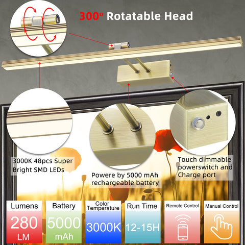 FUNCHDAY 150-degree rotatable tube adjusts light direction.