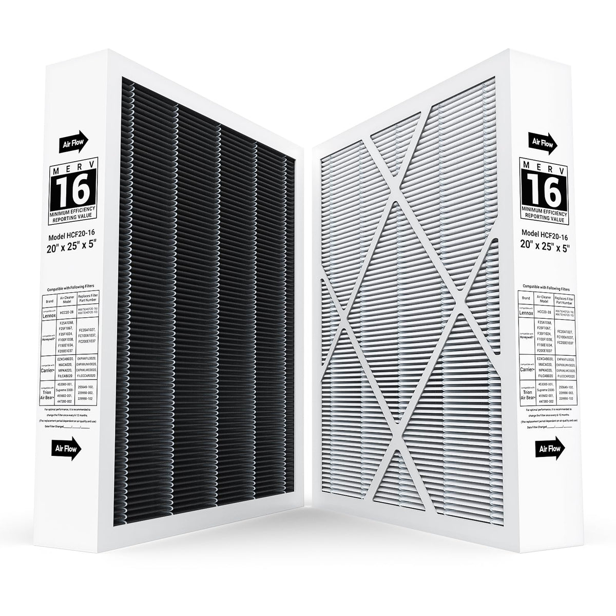 FunGeneTEC 6675 20x25x5 pack for HVAC filtration.