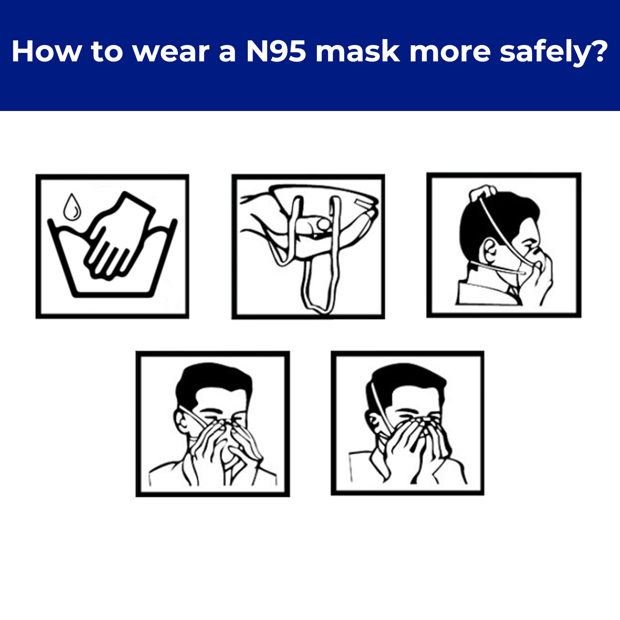 Funight N95 mask packaging box shows count and included protection