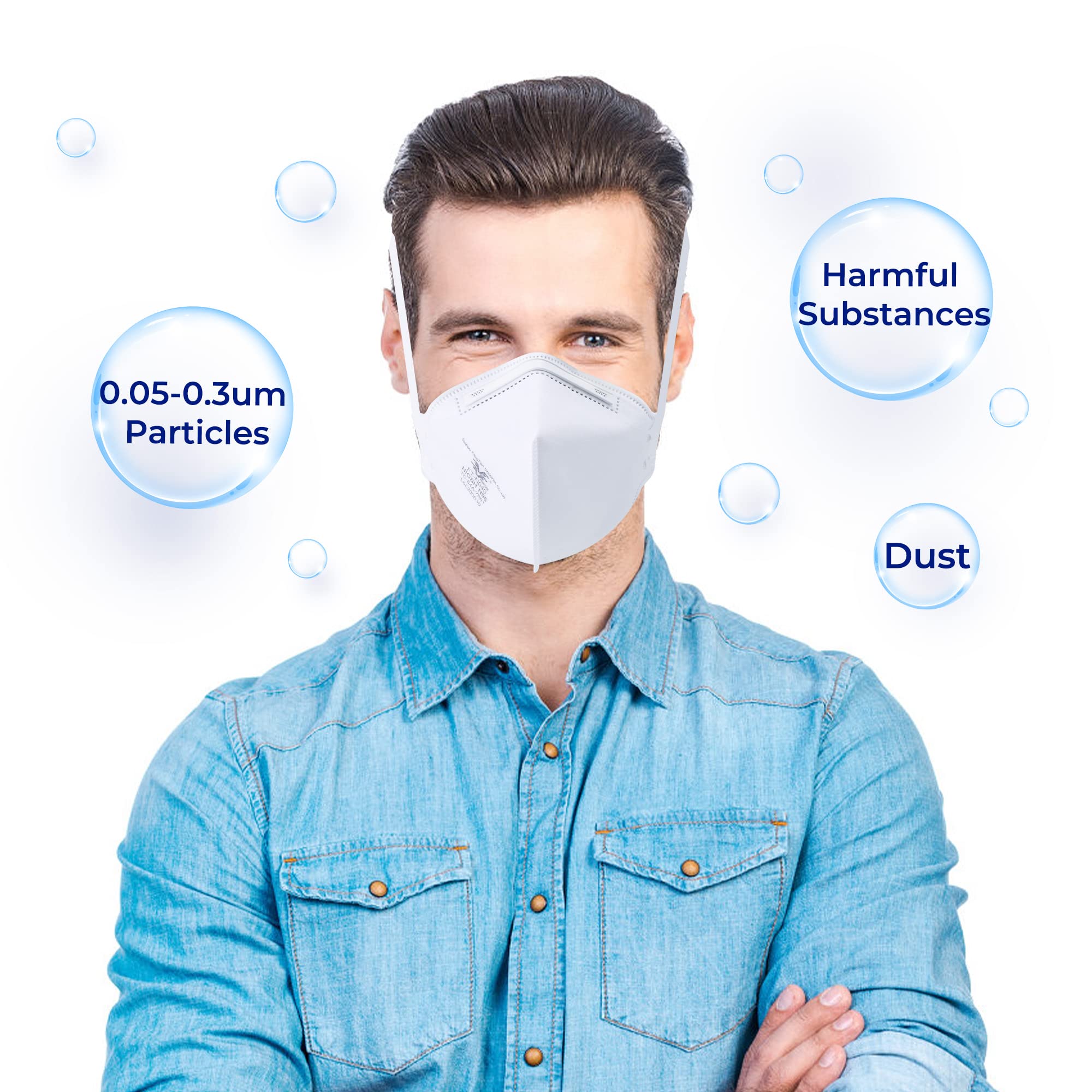 Funight N95 mask breathable lightweight design for comfortable all-day use
