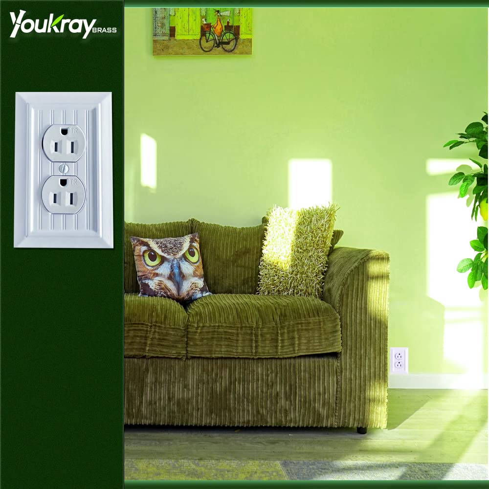 Funkiim bamboo fiber wall plate with screws included for quick setup.