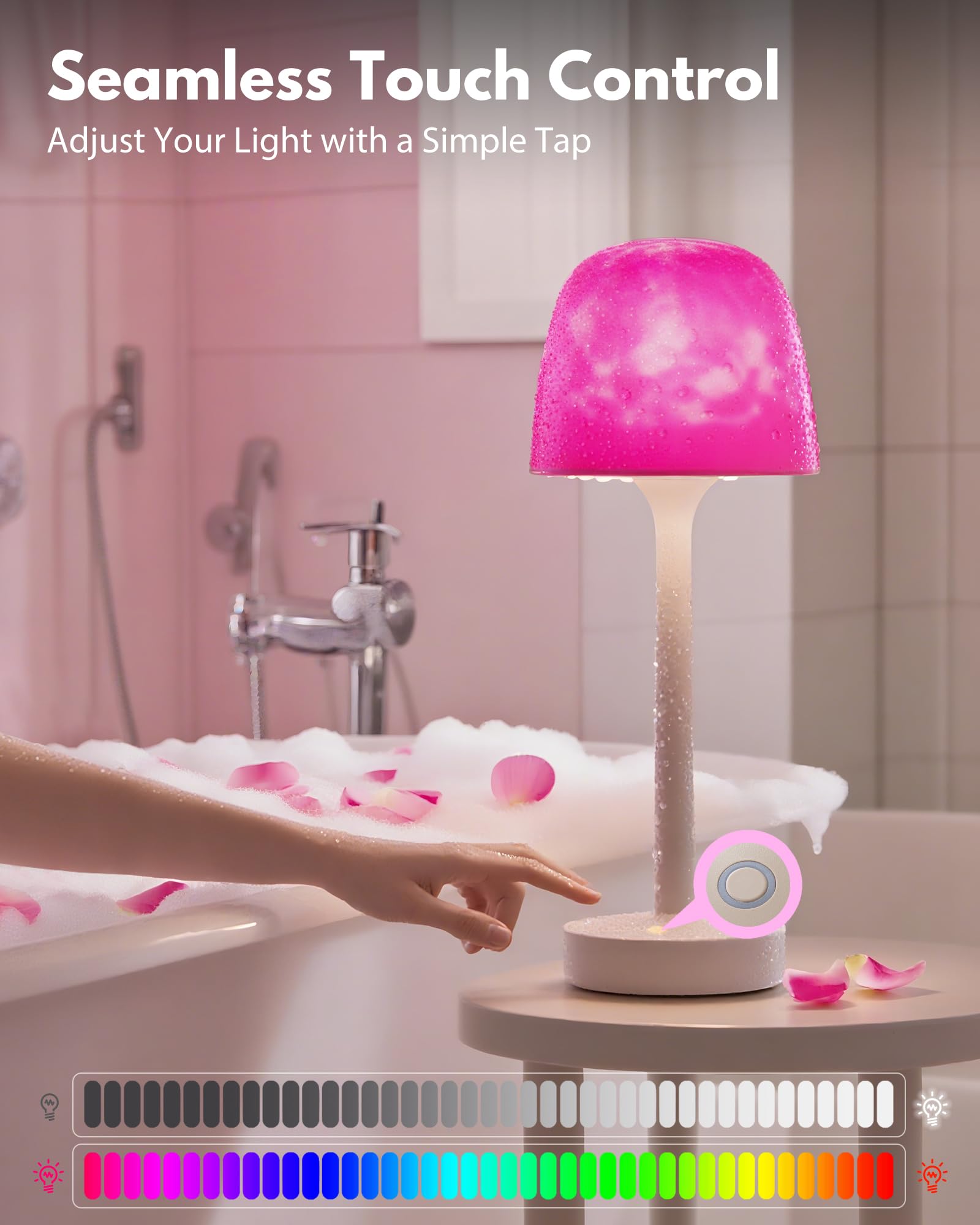 Funlenry cordless bathroom light ideal inside shower.