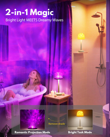 Funlenry ocean wave projector creates relaxing ceiling display.