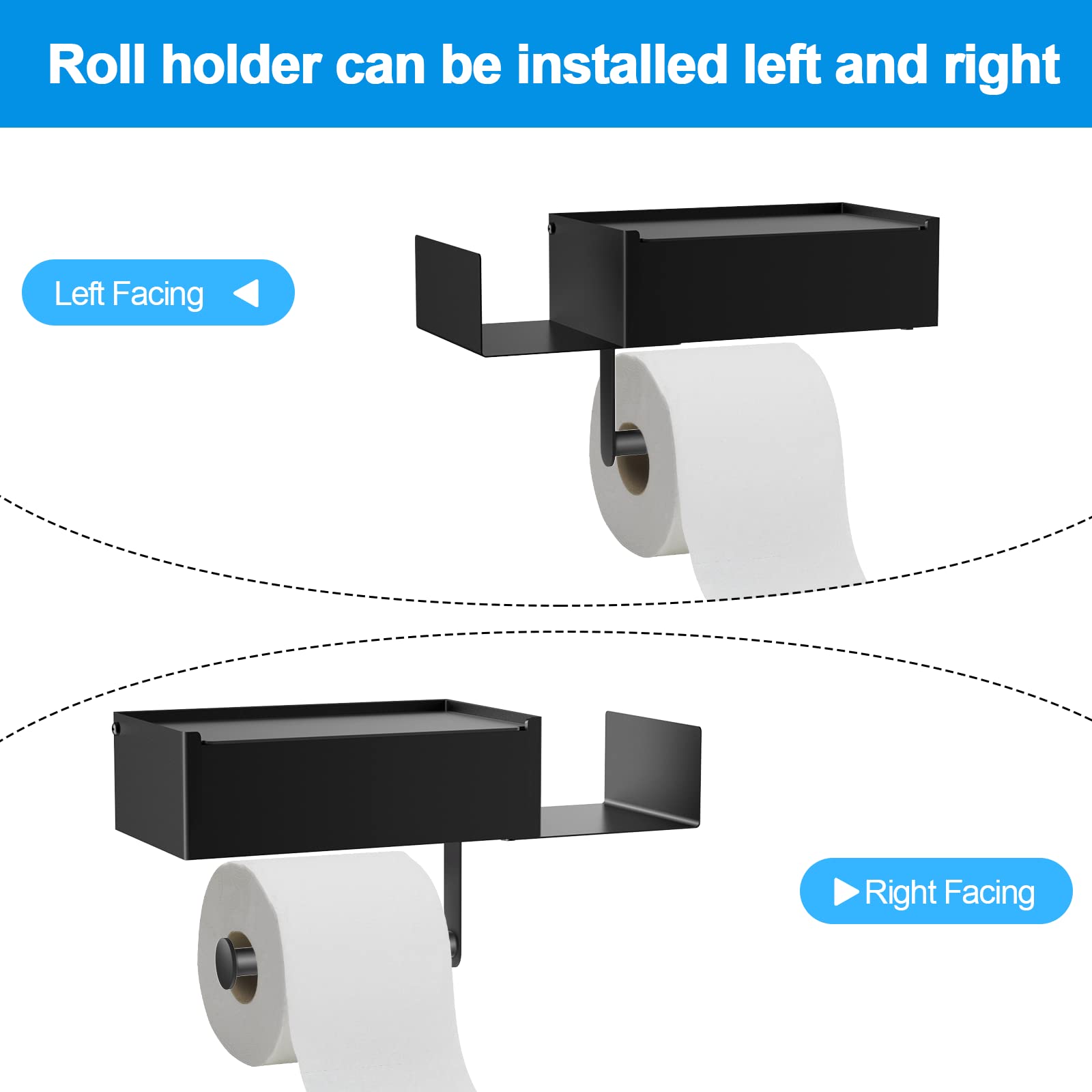 FUNLEU stainless steel toilet holder delivers durability and rust resistance.