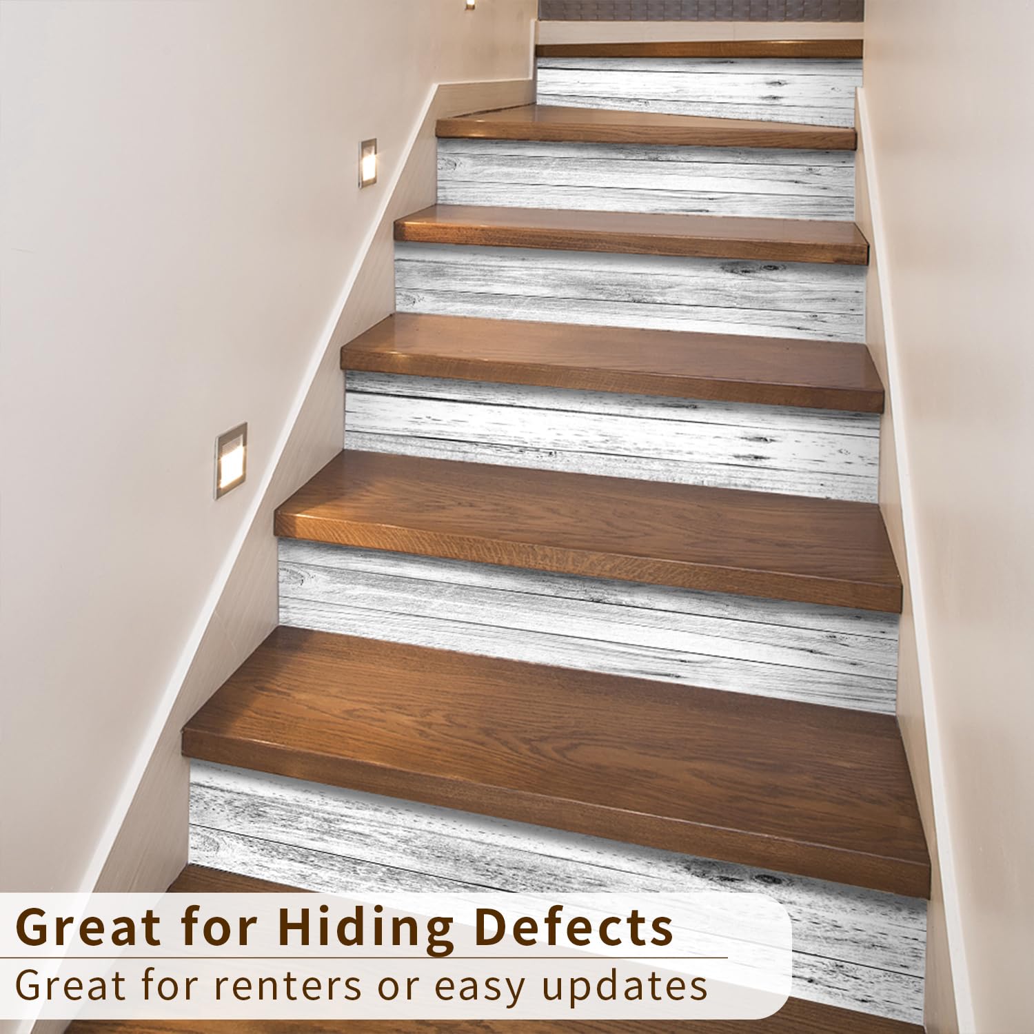 funlife stair risers applied on wall illustrate versatile decor beyond stairs