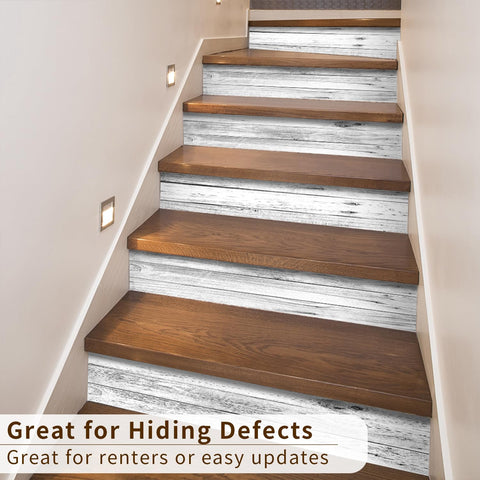 funlife stair risers applied on wall illustrate versatile decor beyond stairs