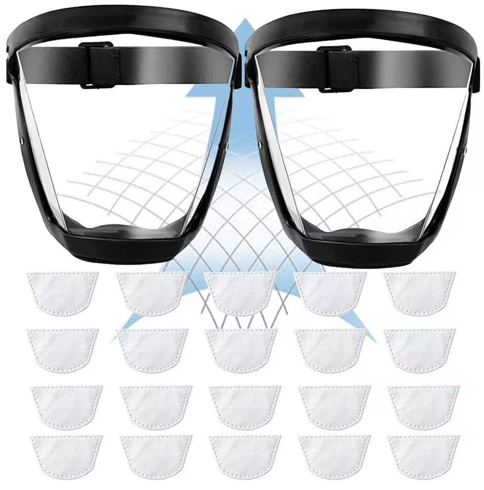 Funluck 2pcs shield pack for convenient full-face protection.