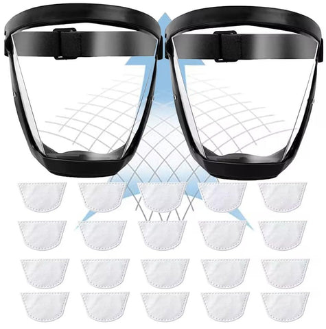 Funluck 2pcs shield pack for convenient full-face protection.