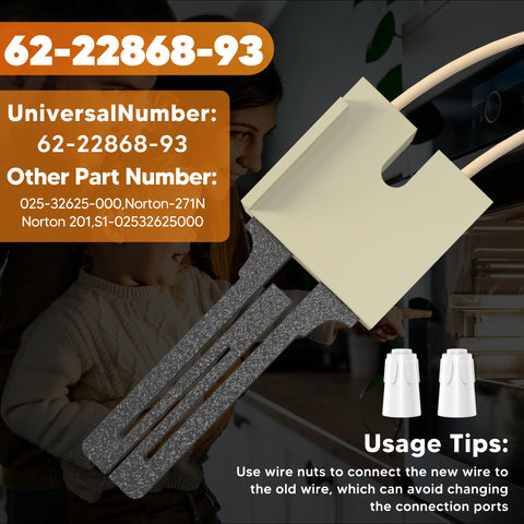 Funmit 62-22868-93 ignitor side connectors for straightforward wiring.