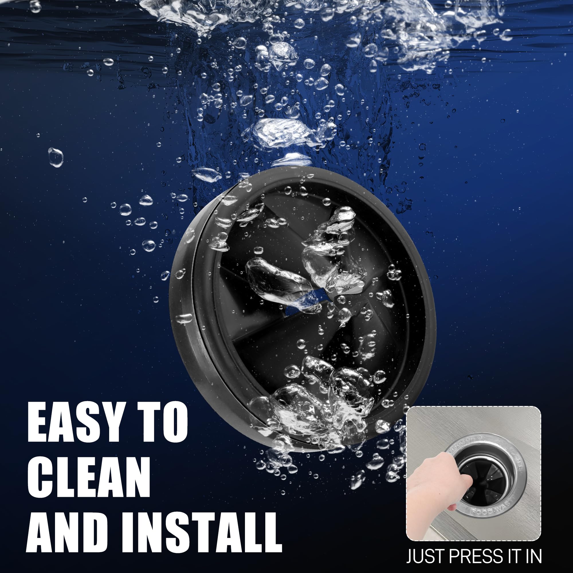 Funmit easy-clean splash guard enables water to drain smoothly