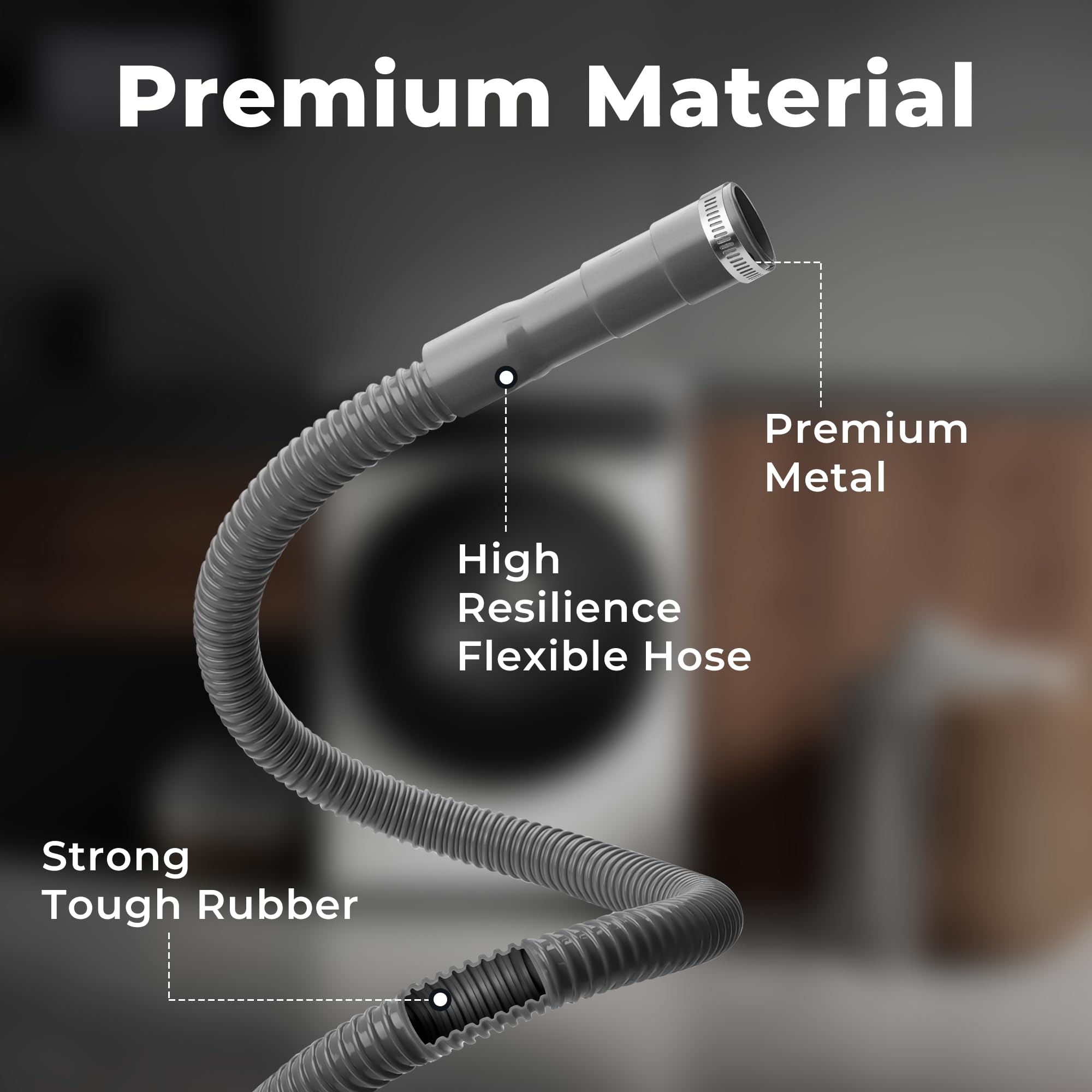 Funmit easy-cut installation fits various washer outlets.
