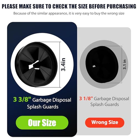 Funmit 3 3/8-inch splash guard for InSinkErator Evolution fits securely