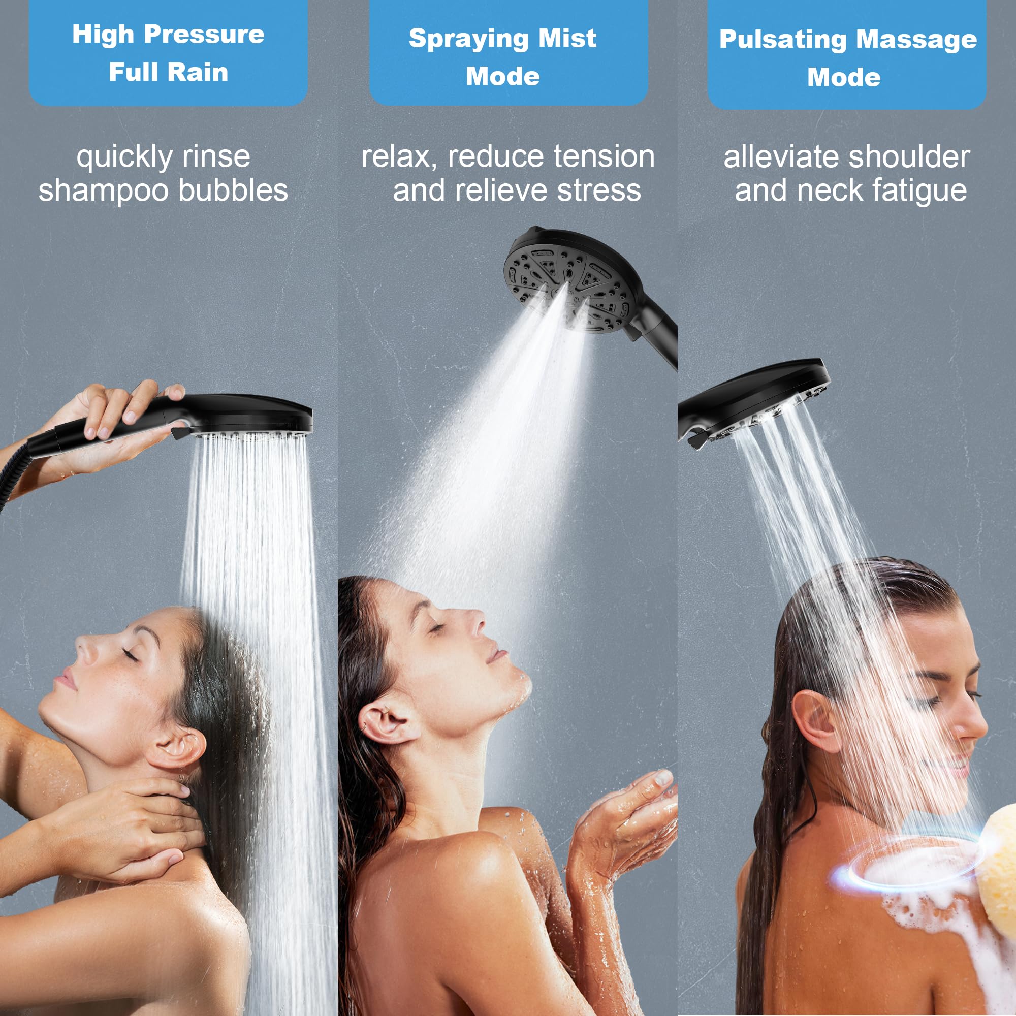 FunnyAir high-pressure water-saving design maximizes coverage while using less water.