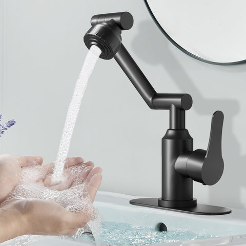 FunnyAir faucet fits 1-hole or 3-hole mounts on many sinks.
