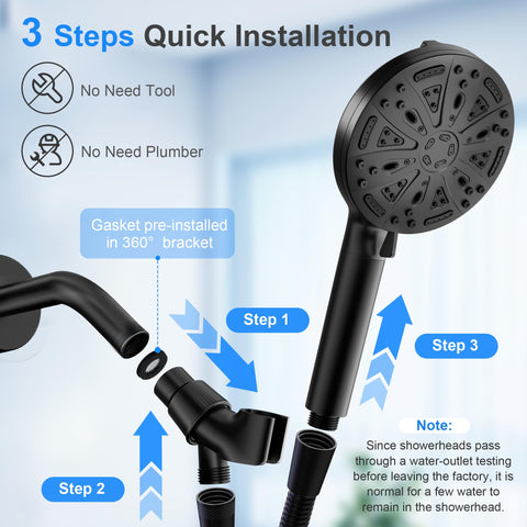FunnyAir two washing jets focus cleaning on tiles or drains as needed.