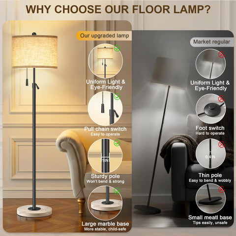Funnybehom height-adjustable design adapts to tall ceilings and seating.