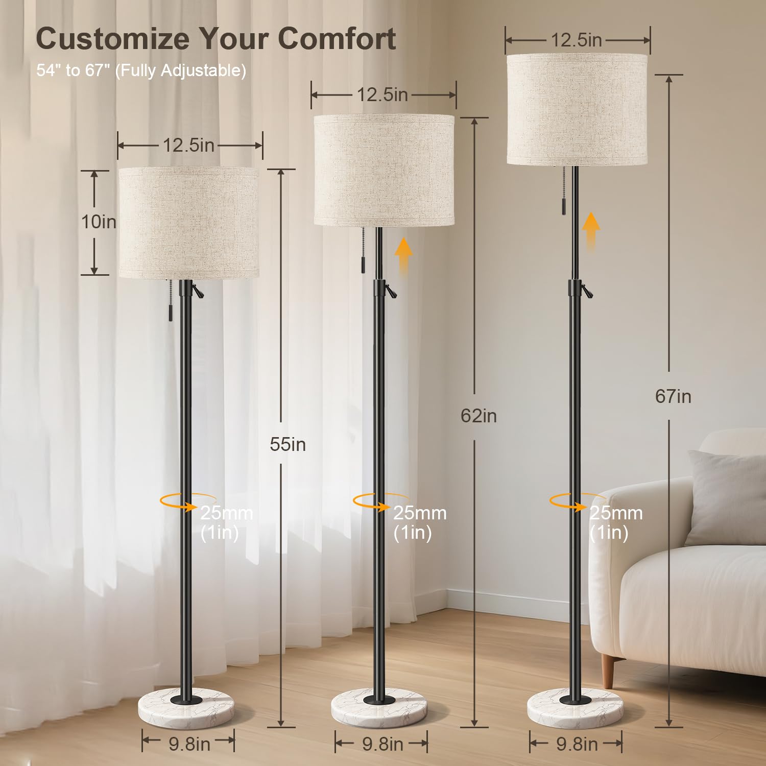 Funnybehom pull chain enables quick lighting mode changes for mood shifts.