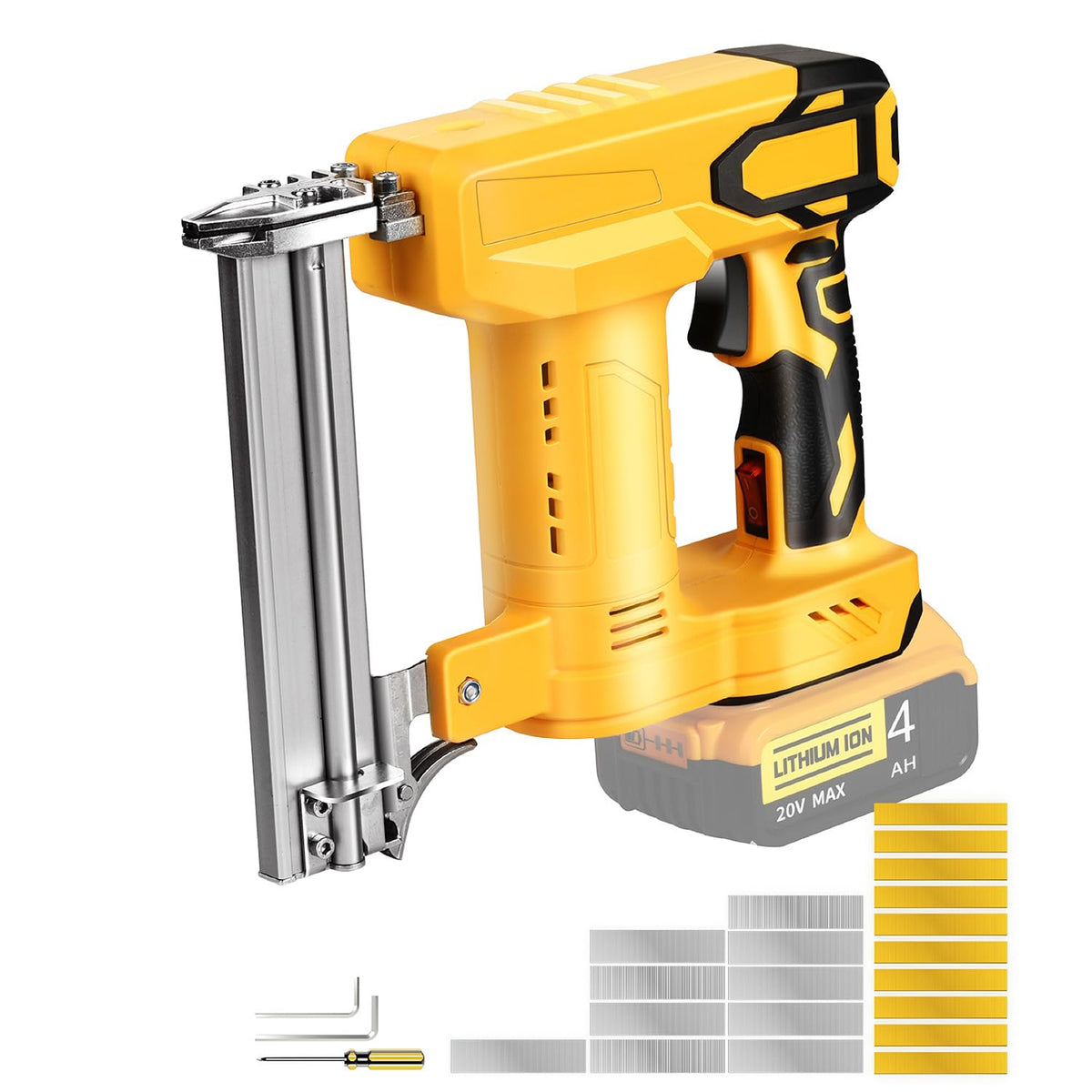 Funnywhale 18ga brad nailer with Dewalt 20V compatibility for versatile DIY projects.